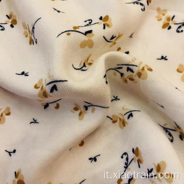 Tessuto twill di viscosa stampato 100% rayon